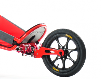 xROVER special needs stroller size L model "ALL IN ONE" - Red - folding seat and backrest