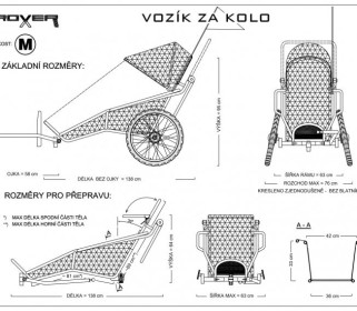 xROVER special needs stroller size M model "ALL IN ONE" - folding seat and backrest