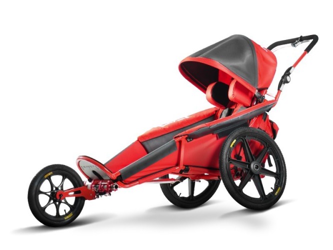 xROVER special needs stroller size M model "ALL IN ONE" - Red - folding seat and backrest