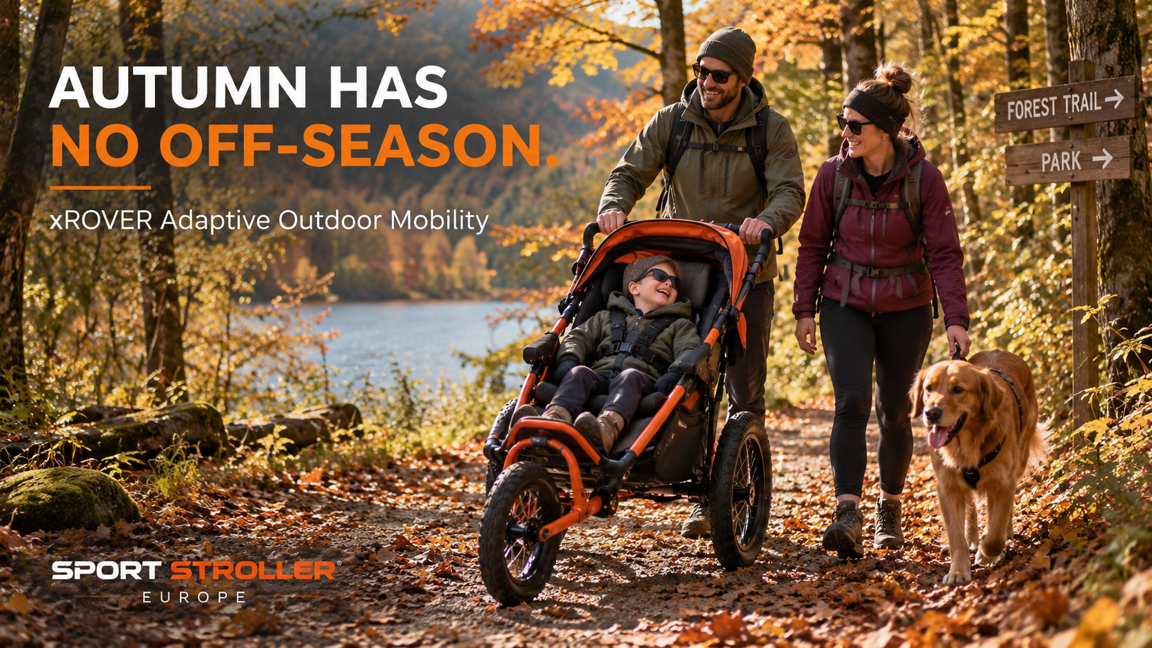 Adaptive Outdoor Stroller for Autumn & Trails | xROVER